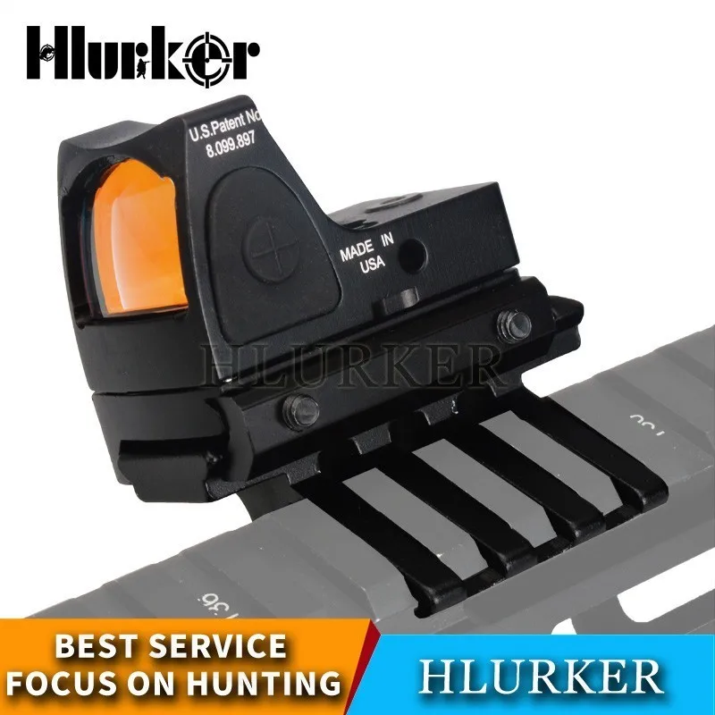 Online Hlurker caza Glock óptico Micro reflejo punto rojo alcance de la vista Riflescope brillo ajustable Rifle Scopes Airsoft Optical Sigh