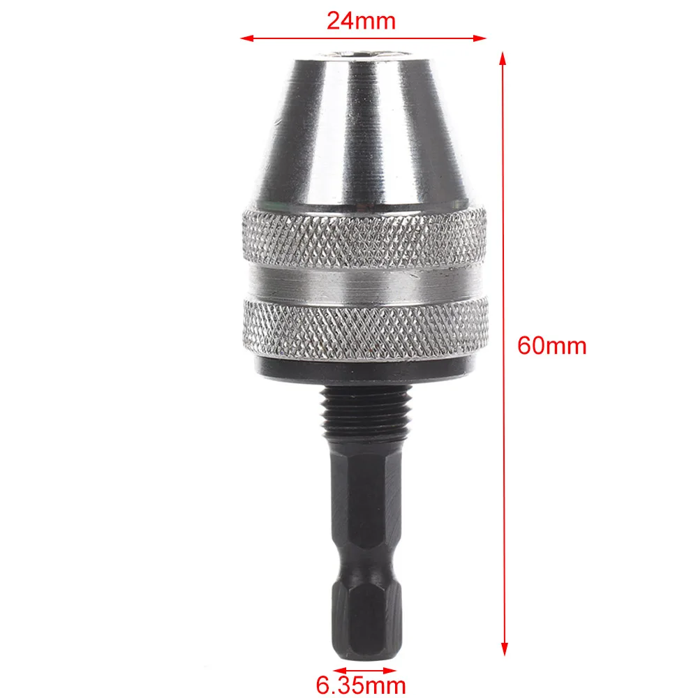 0,5-8 мм Keyless Chuck 3 Дрель адаптер 1/4 дюймов Hex Зажимной патрон для сверла