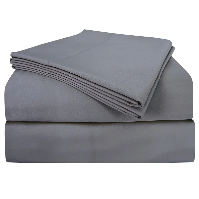 

PHF 100% Cotton Sheet Set With Pillow Case Navy Blue White Light Grey Cream Color Mattress Covers Fitted Sheet Sets Queen King