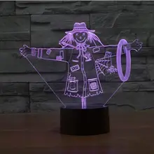 Прекрасная 3D лампа пухло девушка шляпа модели Иллюзия 3d лампа светодиодный 7 цветов Изменение USB Сенсорное декоративное освещение отличный подарок для детей