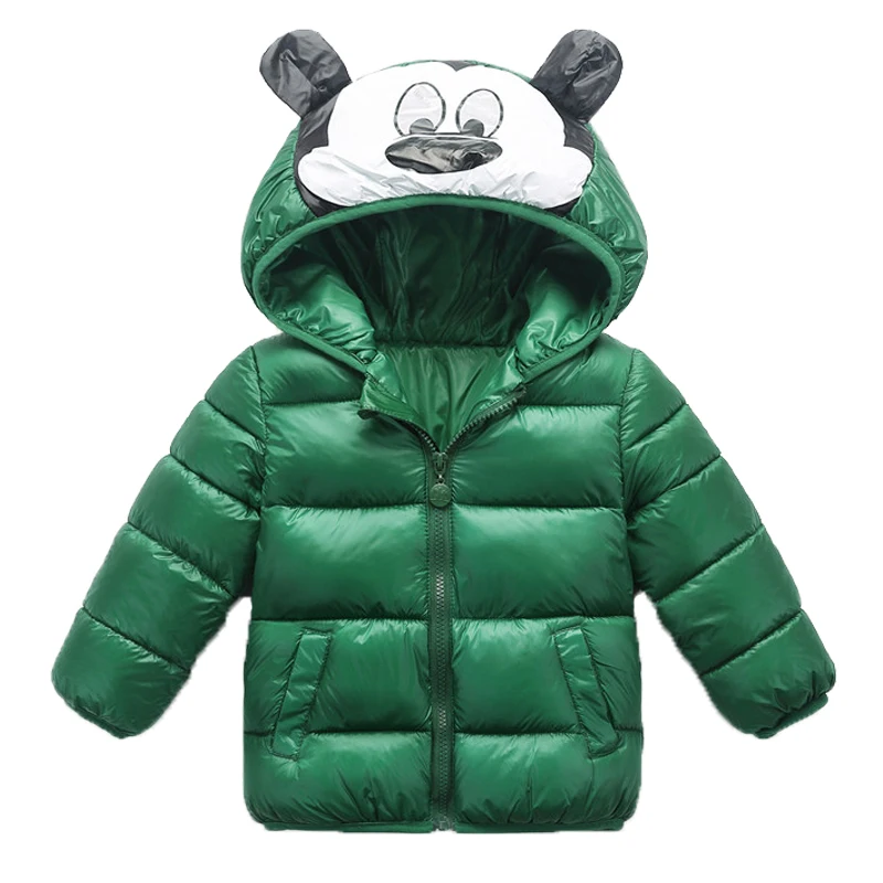 

Girls Warm Down Jackets 2018 Winter Children Hooded Outerwear Baby Girl Boys Mickey Minnie Jacket Toddler Warm Coat Kids Clothes
