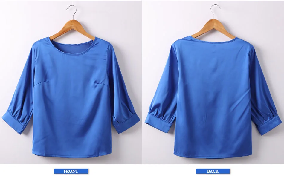 Garemay, Женская атласная блузка, рабочая одежда размера плюс, шелковая блузка для женщин, летний топ, Femme, Офисная рубашка, женская блузка для женщин