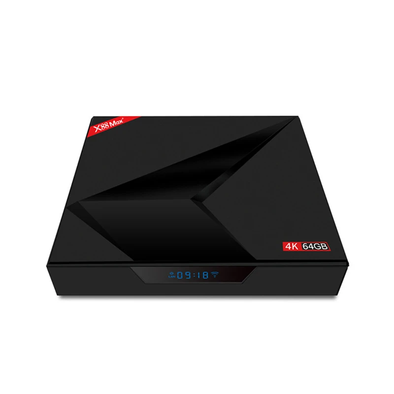 X88 MAX + RK3328 Smart ТВ Box Android 8,1 4 ГБ DDR3 64 ГБ 2,4 г + 5 г Двойной Wi-Fi 100 м LAN 4 K HD BT4.0 USB Smart Media Player Декодер каналов кабельного телевидения