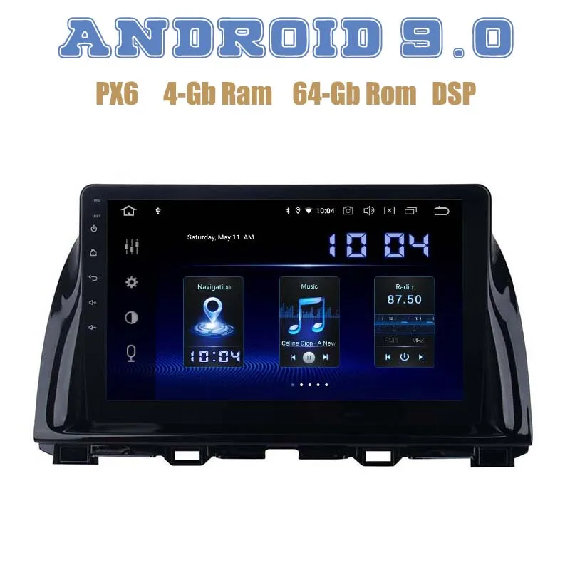 

10.2" ips scren PX6 for mazda CX5 CX-5 2013 2014 2015 Android 9.0 Car GPS Radio Multimedia with wifi usb DSP 4+64GB Auto Stereo