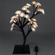 Новинка Luminarias LED Хрустальный цветок вишни Лампы Night lights настольные лампы Рождество свадьба украшения внутреннего освещения
