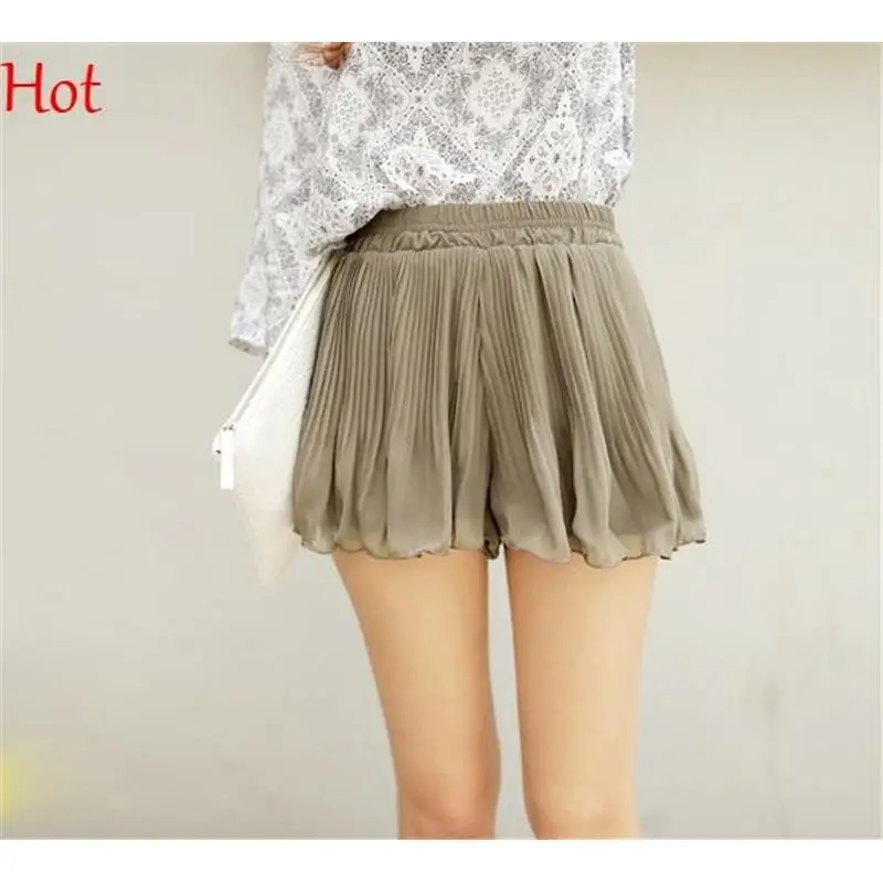 2017 Summer Style Chiffon Women Skirts Tulle Girls Sweet Mini Skirt Casual Cute Elastic Pleated
