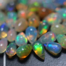 Один кусок россыпью бусины Опал Капля 7-8 мм для DIY ювелирных изделий FPPJ бусины Природный драгоценный камень