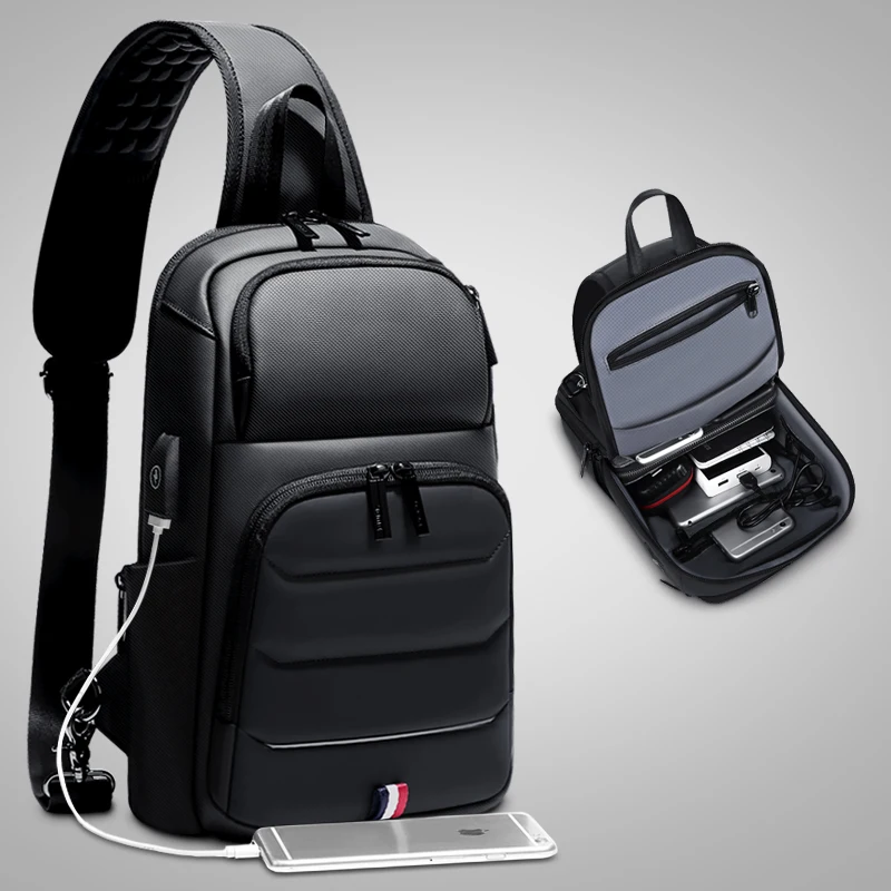 رو Crossbody أكياس للرجال حقيبة رافعة مع Usb الأعمال عارضة رسول الصدر حقيبة كتف الذكور للماء رو Crossbody أكياس للرجال حقيبة رافعة مع Usb الأعمال عارضة رسول الصدر حقيبة كتف الذكور للماء