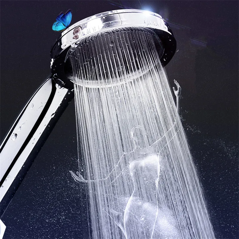 

NEW PVIVLIS Shower Handheld Water Saving Shower Head Round Handheld Shower Head ABS With Chrome Shower Heads Chuveiro