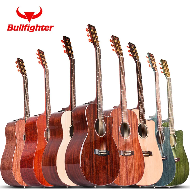 

Bullfighter D2 41 inch Performance Acoustic Guitar Closed Agate Knob Rosewood Folk Guitar Acoustic Guitarra Musical Instrument