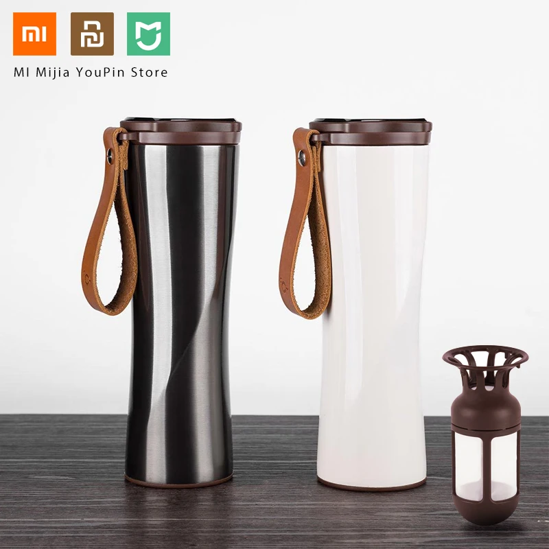 

Original Xiaomi Mijia Kiss Kiss Fish Stainless Steel Thermal Vacuum Water Bottle Sensitive Temperature Sensor with Coffee Brewer