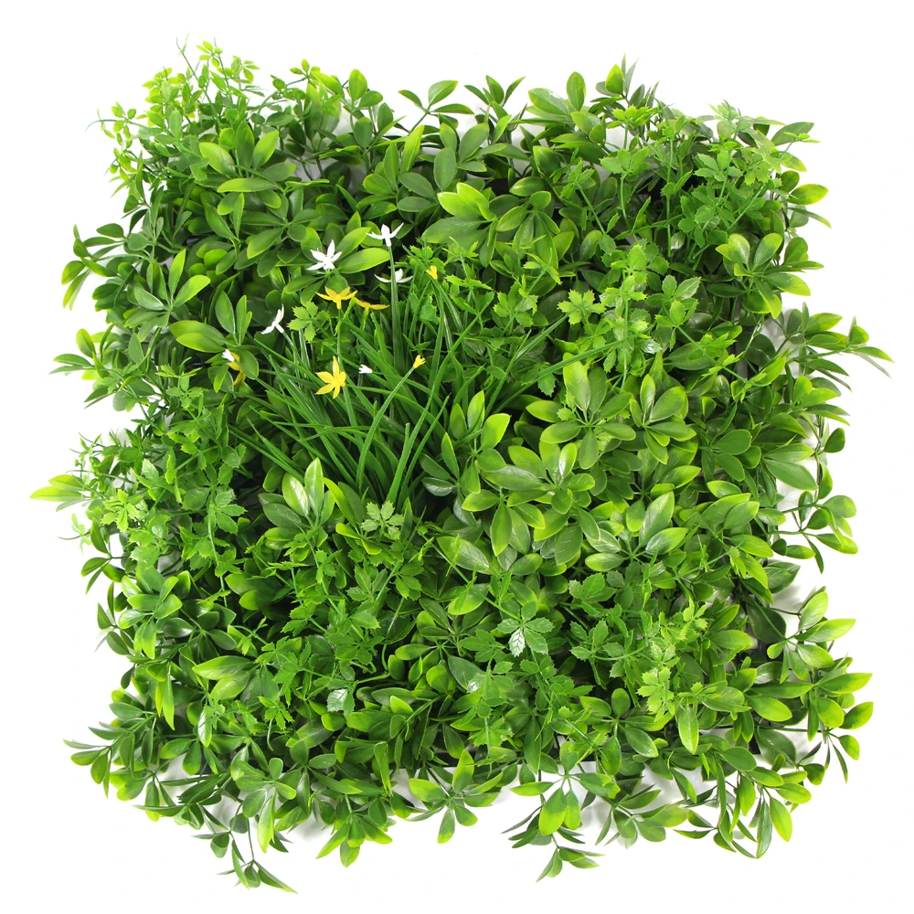 

ULAND 1x1m DIY Artificial Vertical Garden Greenery Topiary Wall Fencing Decorative Square Mats for Backyard Balcony Workshop