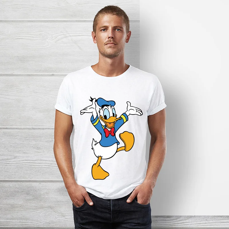 

seestern new hip hop cartoon donald duck summer short sleeve t shirt men and women funny cute duck tops tee causla tshirt
