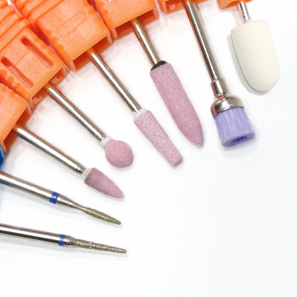 

8PCS Nail Drill Bit Set Nail File Cuticle Clean Milling Manicure Pedicure Cutter Tools Diamond Ceramic Brush Nail Salon TR297