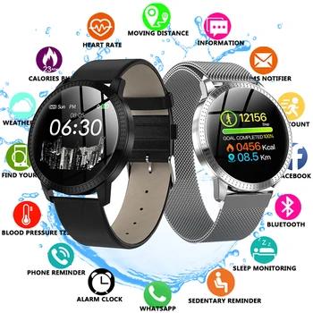 

Heart Rate Fashion Smart watch Round Screen Clock Waterproof Men Fitness Activity Tracker Bluetooth Women Smartwatch PK Q8 KW18