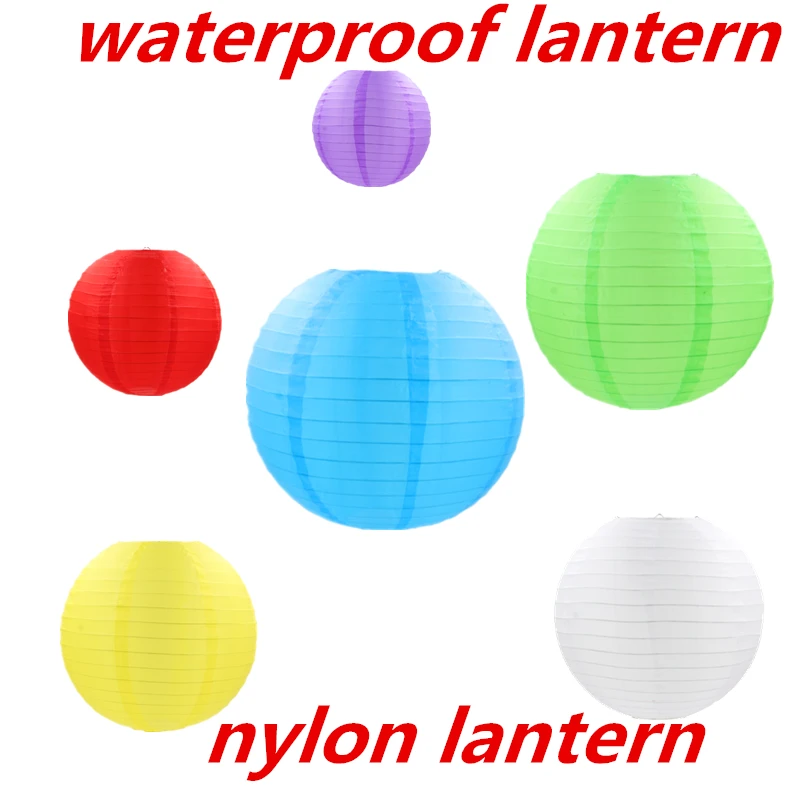 AJP round waterproof cloth lantern Outdoor Grand Event lantern folding nylon Lantern wedding birthday party Festival lantern