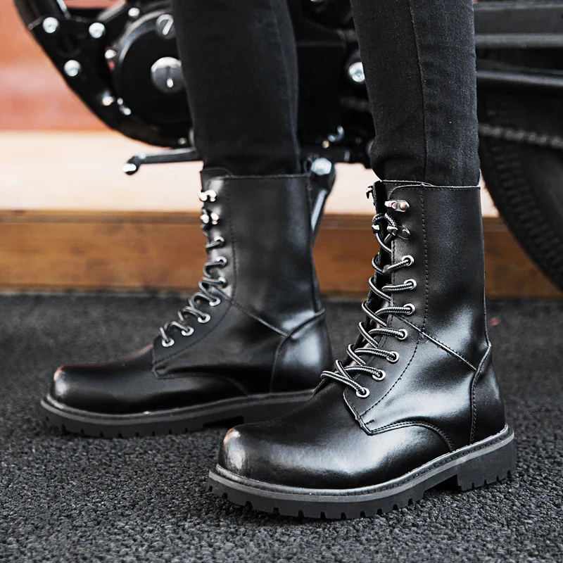 Travail brown Printemps Cuir Militaire Grande En Homme Hommes Noir 47 De Taille Brun Black Split Sécurité Automne 38 Moto Bottes 7HCgtxH
