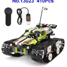 13023 410pcs technic пульт дистанционного управления автомобиль rc Гусеничный транспорт usb 42065 строительный блок игрушка