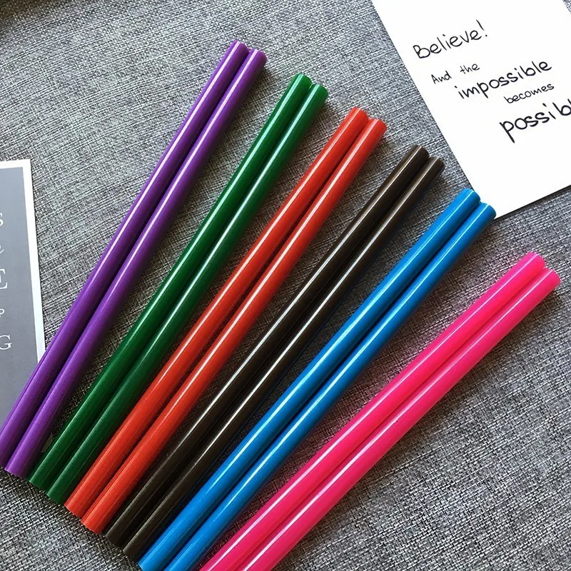 11mm*25cm 13 Colors Solid Color Hot Melt Glue Sticks For Electric Glue
