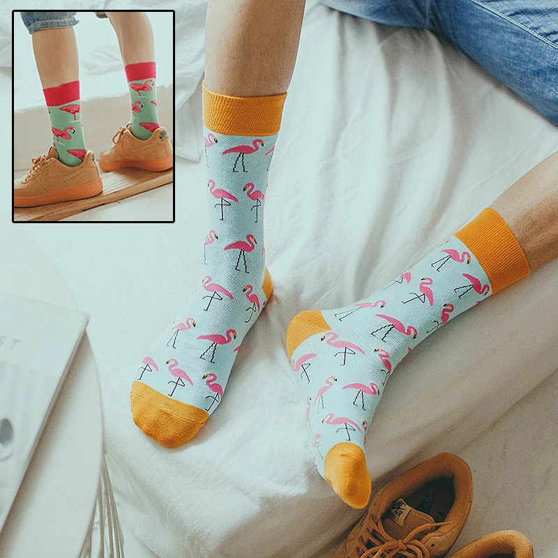 

Fashion Hip Hop Cartoon women Socks Cartoon Fruit Happy Personality Skateboard Breathable Socks Calcetines Hombre