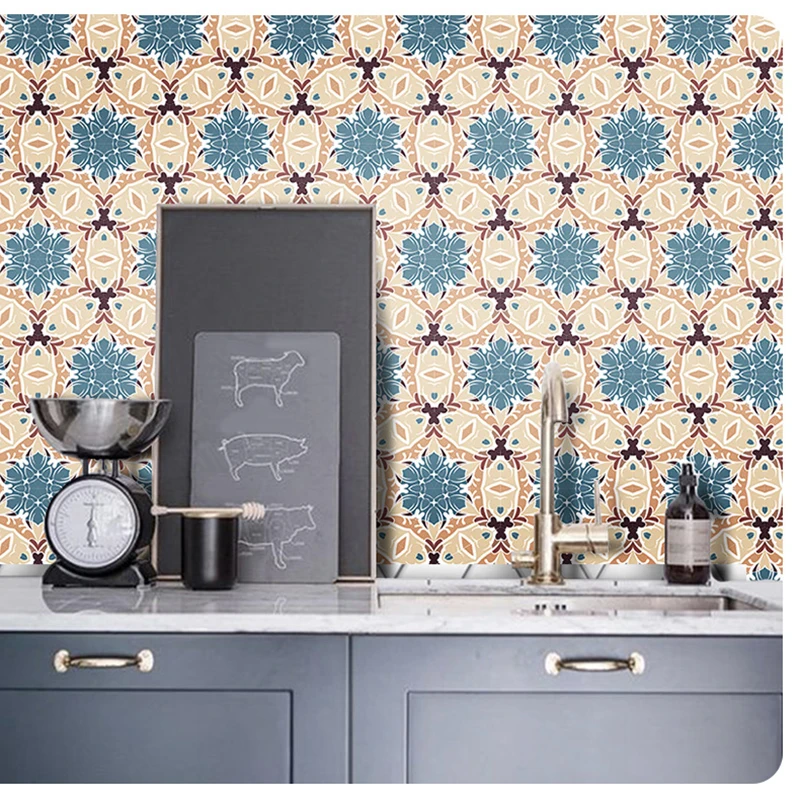 

Self Adhesive Retro Floor Stickers Bathroom Toilet Tiles Waterproof Stickers Home Decorations Mural Cross Gap Arts