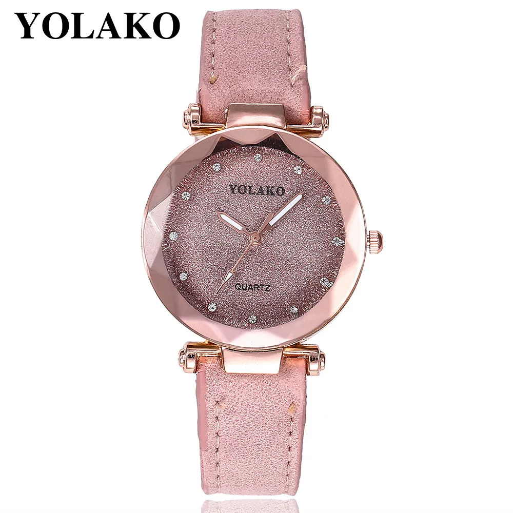

YOLAKO Ladies Wrist Watch dress Women Wristwatch Watches leather band quartz Wrist Watch clock woman watch 2018 reloj mujer