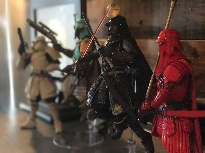 Tanie Gwiezdne wojny samuraj Taisho Boba darth maul Vader Ashigaru Taikoyaku Akazonae Teppo Ahigaru Yumiashigaru Koutetsu figurka zabawka