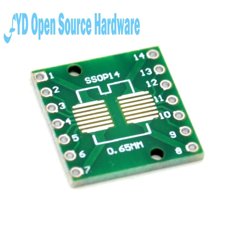 

20pcs Adapter plate SOP14 SSOP14 TSSOP14 SMD turn DIP 0.65 / 1.27mm