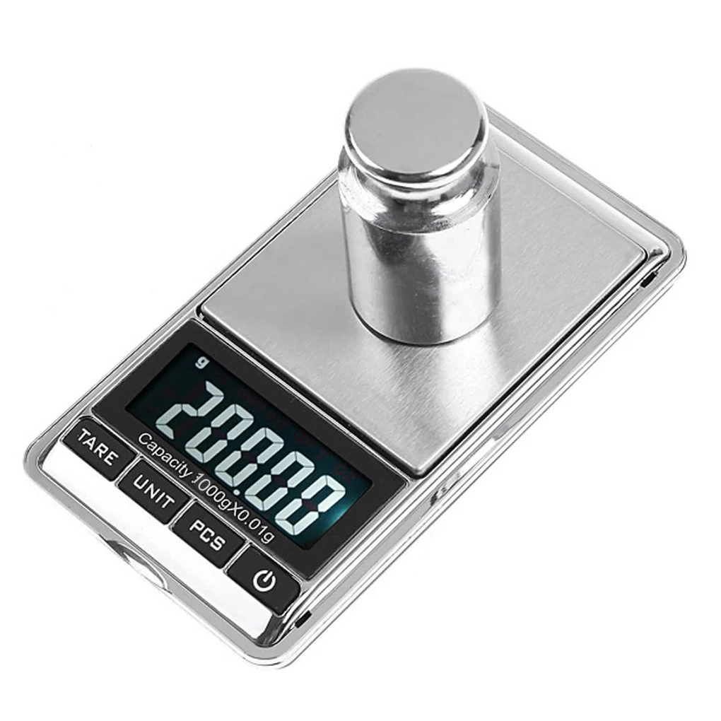 Г 0,1 г/1000 г мини электронные цифровые ЖК дисплей Jewelry Вес весы Кухня карман точные весы