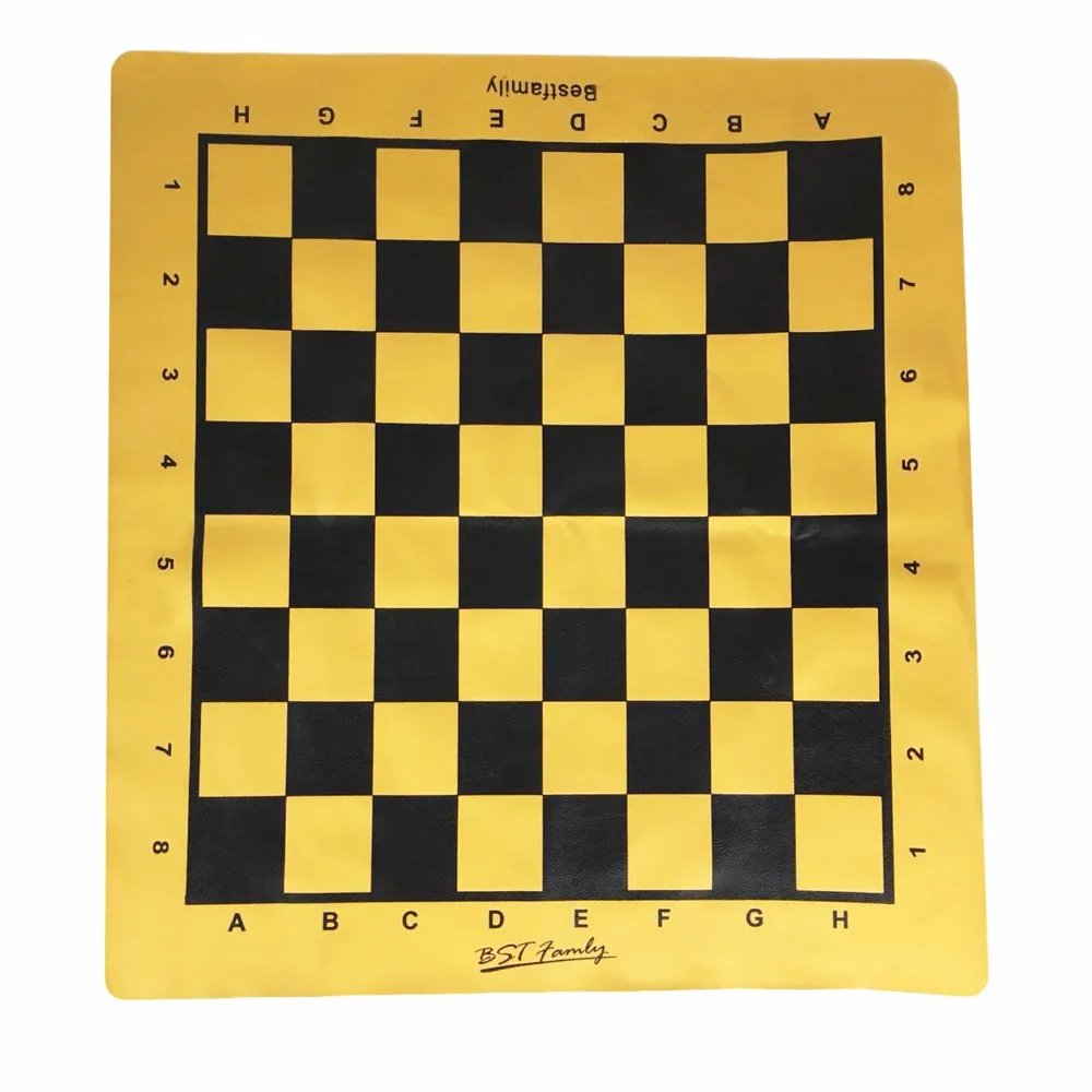 BSTFAMLY PU Plastic Chess Game 46*50cm Chessboard 45*50mm Checker Folding Checkers Board Shogi International Chessboard LA110
