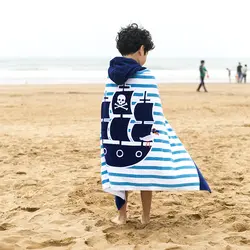 Детский мультфильм банные полотенца детских удлиненные из толстого хлопка пляжное полотенце дети могут носить с капюшоном полотенца