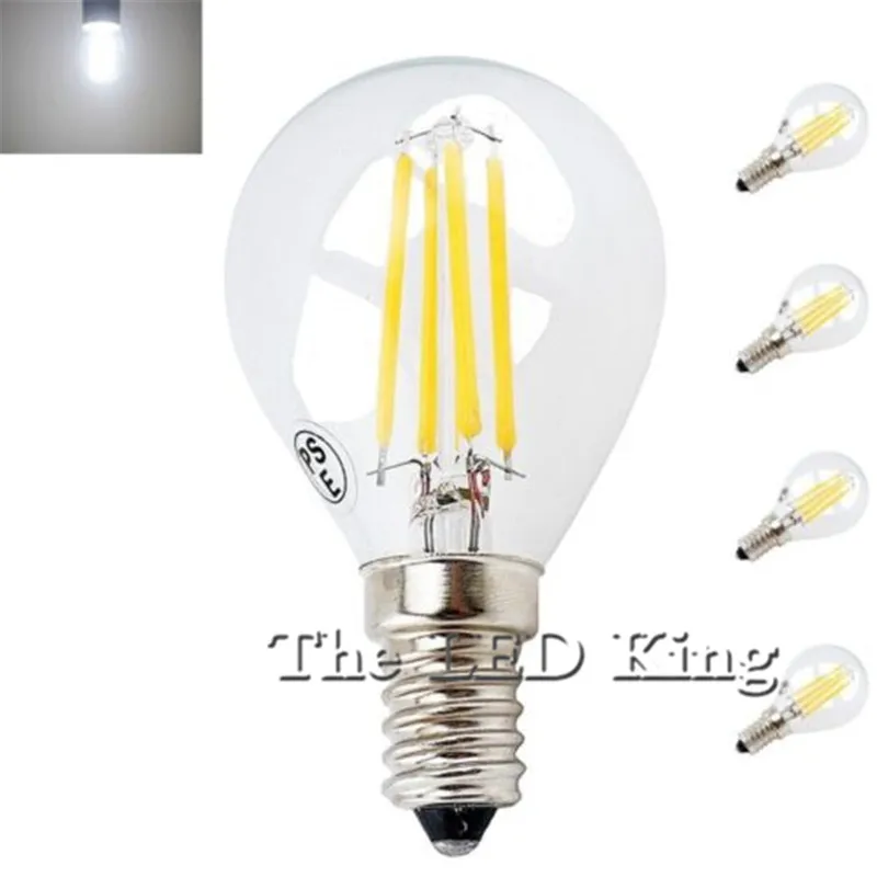 10X Super Bright E27 E14 LED Bulb Filament Light Glass Bulb G45 220V 240V 18W 12W 6W Edison Lamp