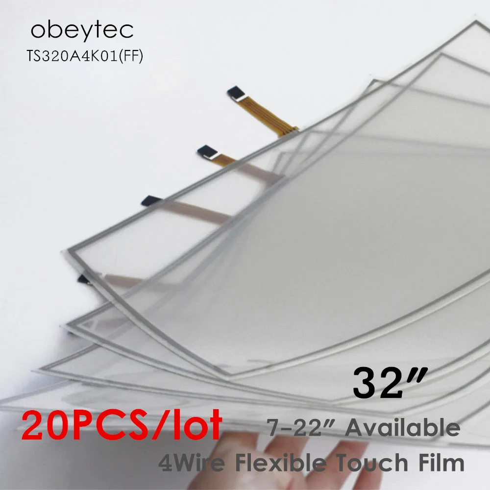 20 шт.! Obeycrop 32 &quotГибкая резистивная сенсорная пленка 4 проводная AA 697 68*392 26 мм TS320A4K01