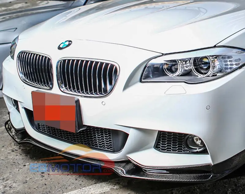 E Type Real carbon fiber Front Lip Spoiler For BMW F10 F11 5-SERIES 528i 535i 550i MTECH M-Sport Bumper 2011+