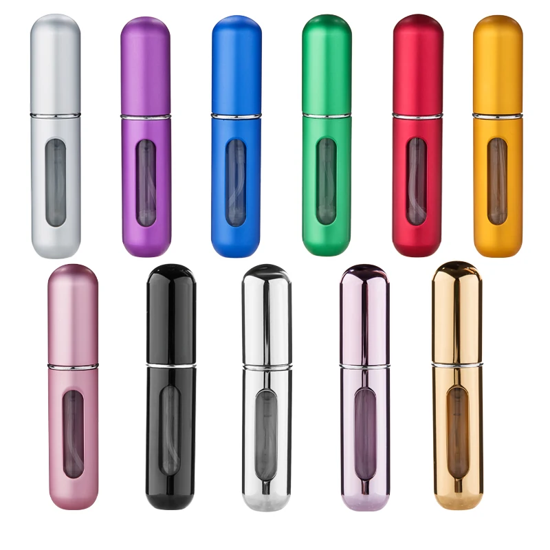 

MUB - 6ml Mini Refillable Empty Aluminum Atomizer Perfume Bottles Scent Pump Spray Bottle Travel Portable Cosmetic Container