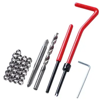 

30pcs/set M5 Thread Repair Insert Kit Threaded Insert Screw Tap Wrench+Screw Tap+Twist Drill