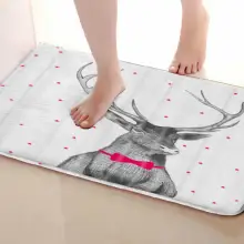 Коврик для ванной комнаты в стиле оленя, Забавный Противоскользящий коврик для ванной, аксессуары для душевой занавески, соответствующие вашей душевой занавеске