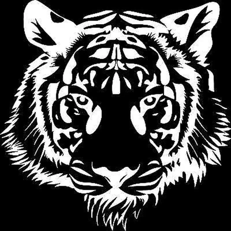 

POWERFUL TIGER HEAD Motorcycle Vinyl Decal For Auto Car/Bumper/Window Vinyl Decal Sticker Decals DIY Decor CT2604