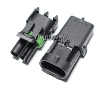 

Shroud Half Sealed 2 Way Female Male Weather Pack Auto Connector With Pins and Wire Seals 12015792 12010973
