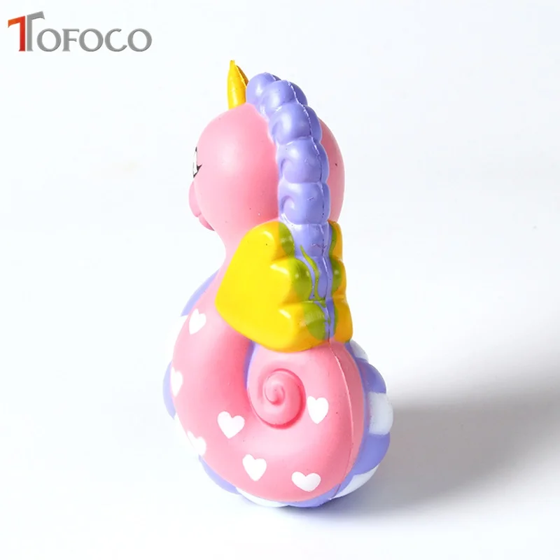 TOFOCO Новый 15 см Kawaii морской конек мягкими Jumbo замедлить рост игрушки антистресс украсить торт Squishies Еда Squeeze Ароматические гаджет