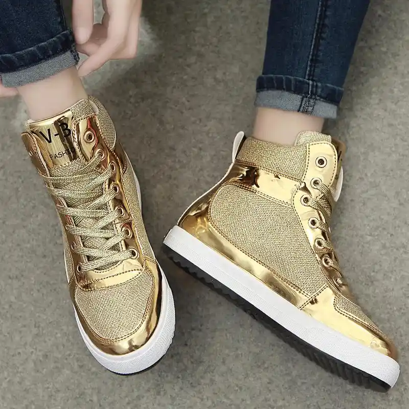 gold high tops womens