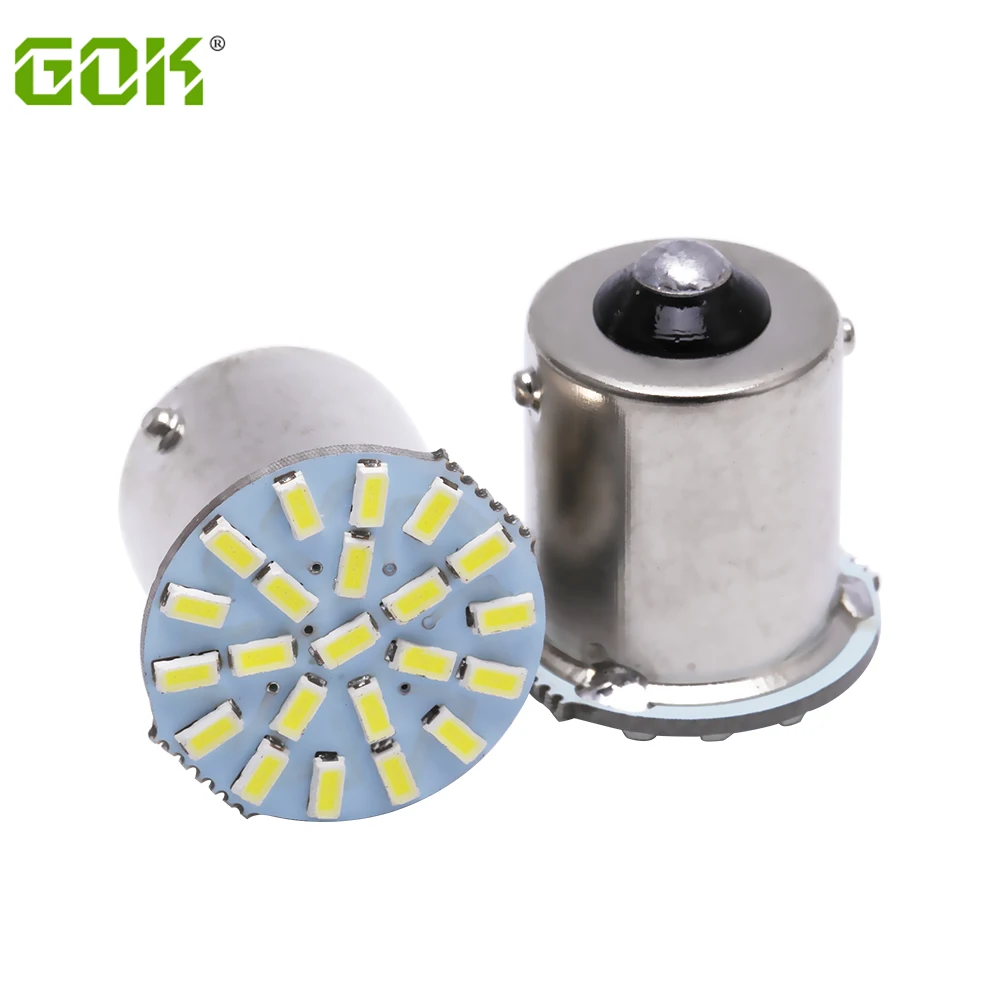 100 шт./лот 12 v S25 Ba15s bay15d 1157 1156 led 22smd led 3014 Фонарь указателя поворота и резервного копирования Обратный Свет Лампы