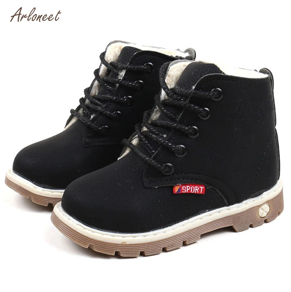 

ARLONEET Children's padded plus cotton snow boots Martin boots booties Boys Girls Martin Sneaker Kids Baby Casual Shoes 2018
