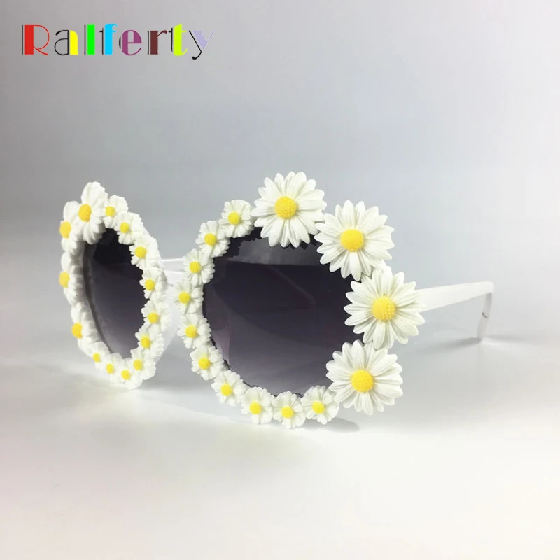 Ralferty ручной работы Цветочные Солнцезащитные очки женские дизайнерские пляжные очки для путешествий Украшенные UV400 очки Женские Модные оттенки G1907
