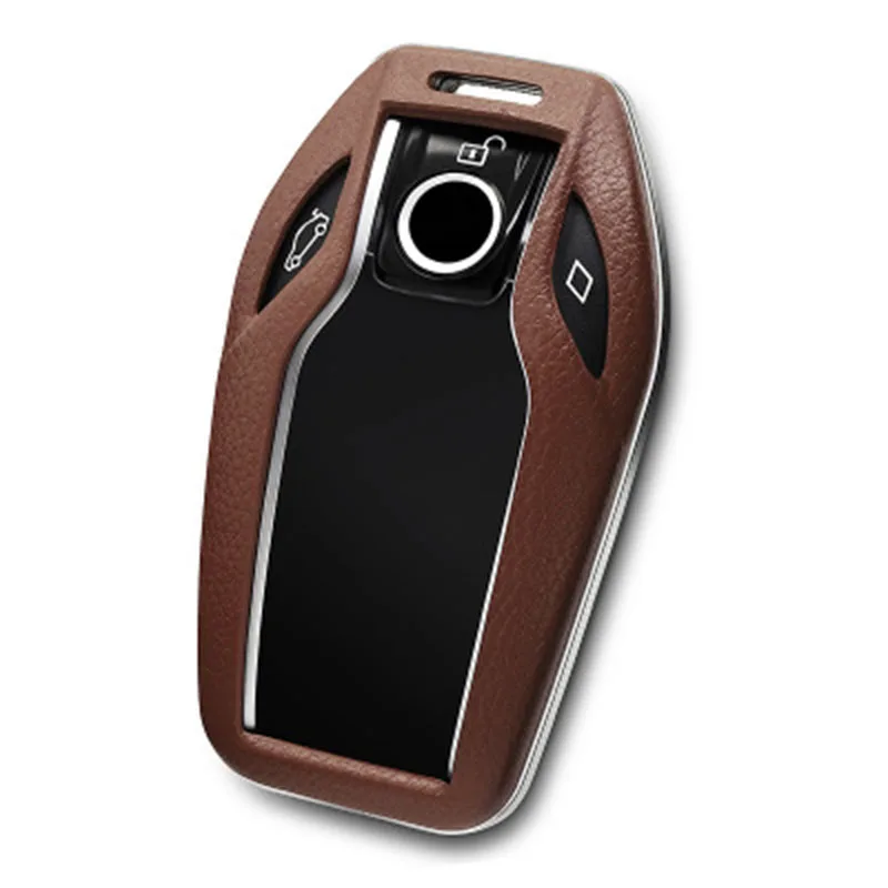 Верхний слой кожаный чехол для ключей автомобиля i8 Smart Key BMW 7 Series/730/740li/6 Series GT