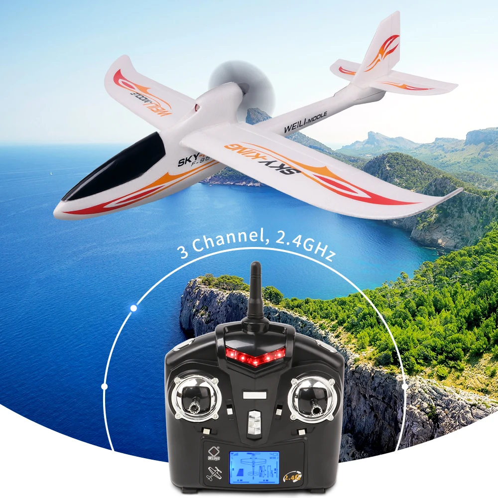 F959 Sky King 3 Channel RC Drone Airplane Push-Speed Glider Fixed Wing Plane Remote Control Airplane F959 Sky King 3 Channel RC Drone Airplane Push-Speed Glider Fixed Wing Plane Remote Control Airplane