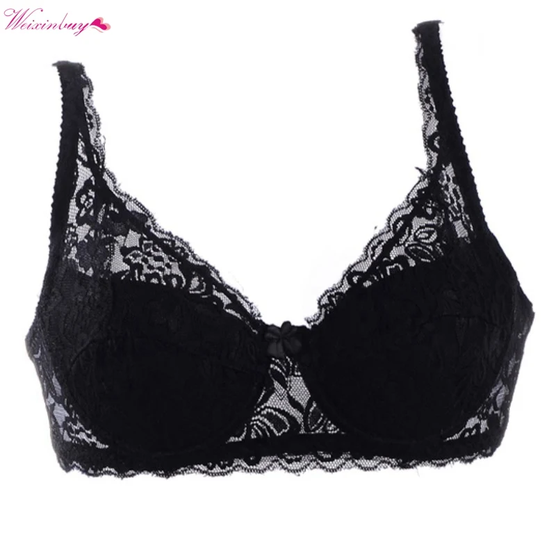2018 Summer Style Women Sexy Underwire Padded Up Embroidery Lace Bra 32-40B Brassiere Bra Push Up Breathable  Bralette Bras