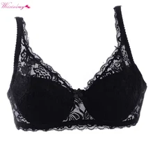2018 Summer Style Women Sexy Underwire Padded Up Embroidery Lace Bra 32 40B Brassiere Bra Push
