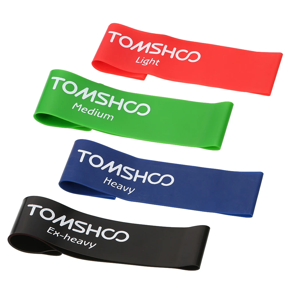 

TOMSHOO Resistance Band Latex Gym Strength Training Rubber Bands Physical Therapy Home Fitness Equipment Workout Bands