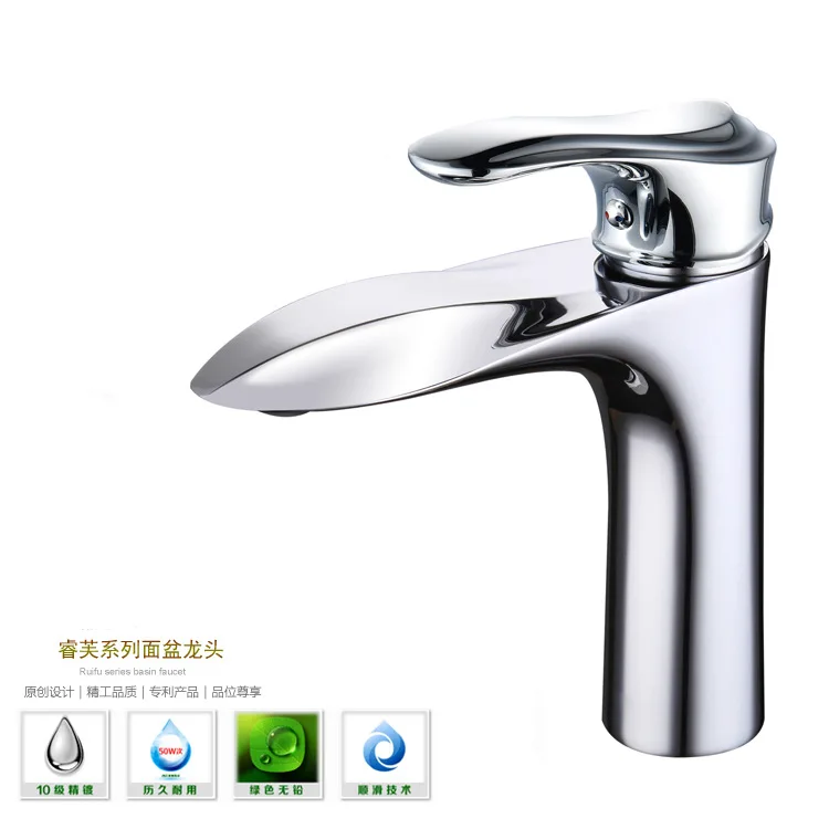 

Copper Basin Faucet Ceramic Spool Hot and Cold Washbasin Faucet Basin Single Hole Faucet YM98
